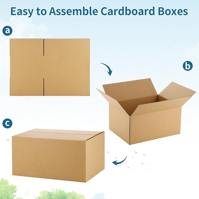 Famagic Small Shipping Boxes 10x7x5 Inch 10 Pack Brown Box Corrugated Cardboard - Image 5