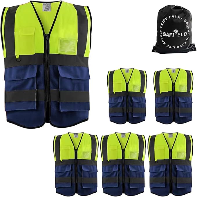 Safety Reflective Work Vest 6 Pack by Unknown
