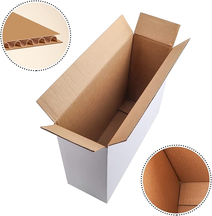 Hoikwo 12x9x4 Inches Medium White Shipping Boxes Set of 25, Sturdy Cardboard - Image 3
