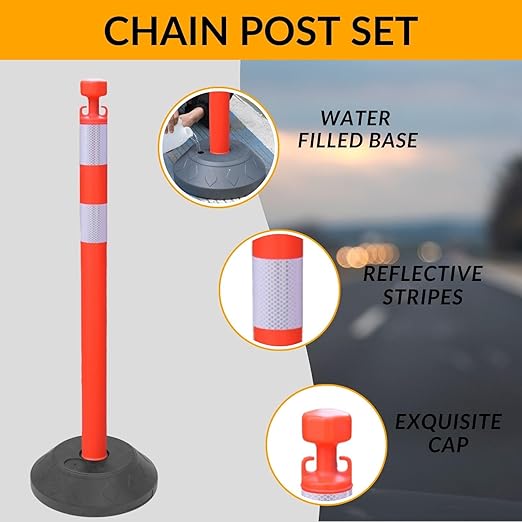 6 Pack 40 Inch Traffic Delineator Posts - Image 6
