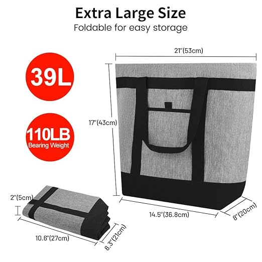 Insulated Cooler Bag, 1PK Insulate Tote Bag - Image 3