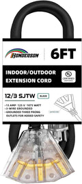 3-Outlets Indoor Outdoor Extension Cord Weatherproof by HONDERSON