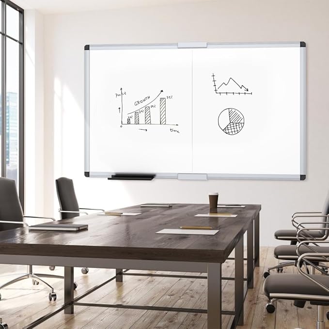 VIZ-PRO Magnetic Dry Erase Board, 60 X 36 Inches, Foldable Wall-Mounted - Image 5