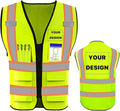 YOWESHOP High Reflective Visibility Safety Vest Custom Your Logo Safety Workwear by YOWESHOP