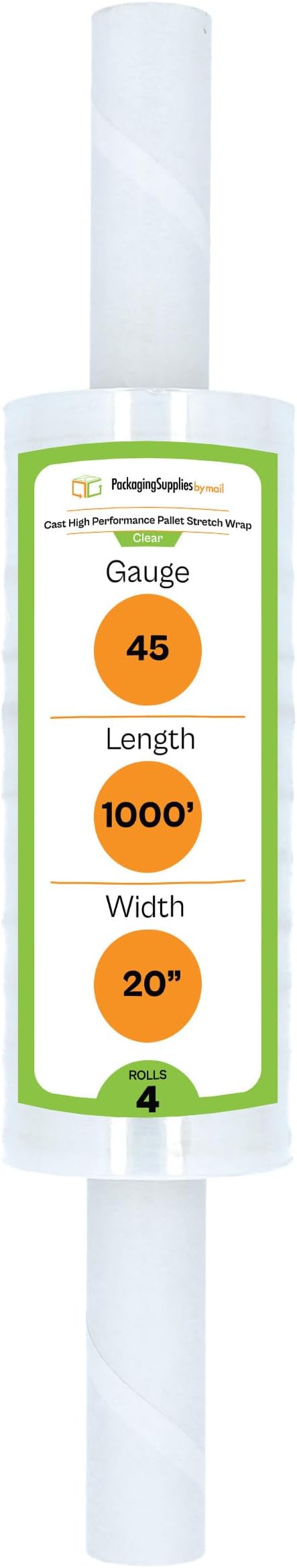 PSBM Stretch Wrap with Handles, 4 Pack, 20 Inch x 1000 Feet, 45 Gauge - Image 3