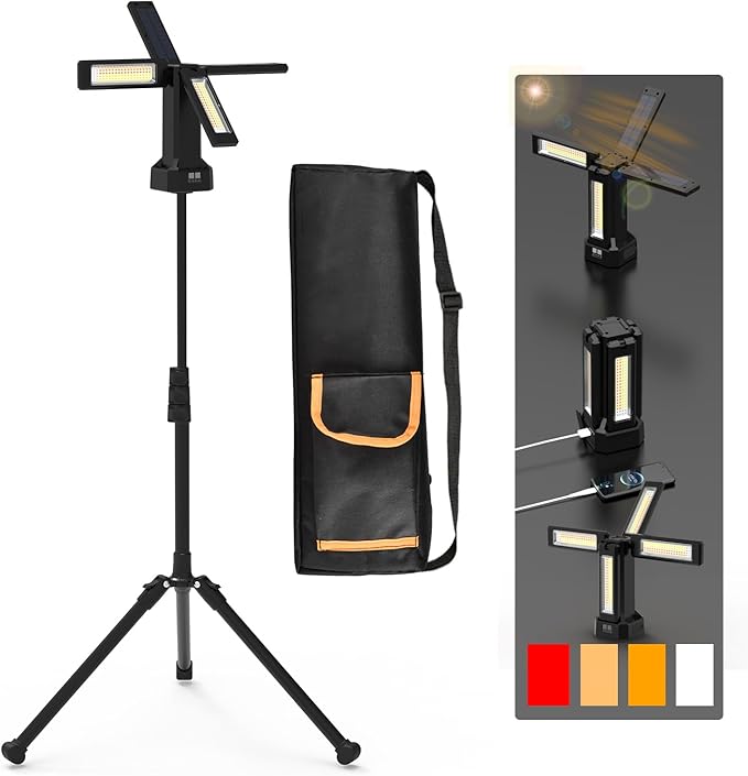 13200mAh Rechargeable Solar Work Light by Fromnowonlightupthisworld
