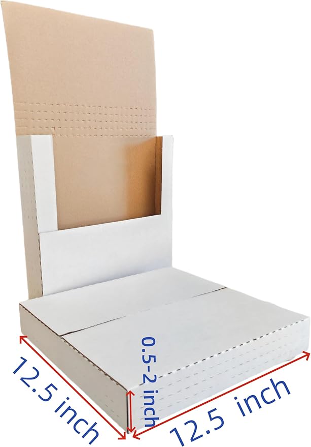 50 Pack, vinyl record mailer Corrugated Mailer, 12.5x12.5x2inch, Easy-Fold - Image 2
