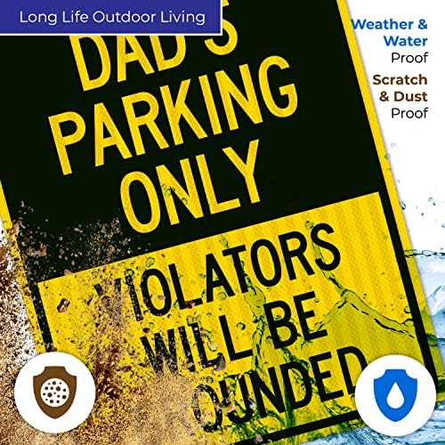 Dad's Parking Only Violators Will Be Grounded Sign, - Image 5