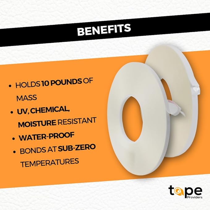 WOD DCATUHB10 Ultra High Bond Double Sided Mounting Tape – Clear Acrylic - Image 6