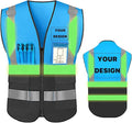 YOWESHOP High Reflective Visibility Safety Vest Custom Your Logo Safety Workwear by YOWESHOP