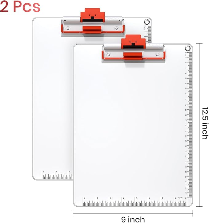 Clipboards with Pen Holder A4 Size 12.5x9 Inch Aluminum Protection Clip Board - Image 2