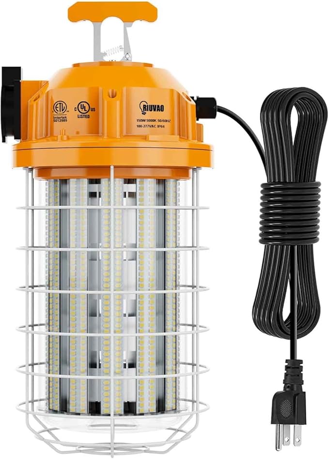 150W LED Temporary Work Light Fixture 24000 Lumen Daylight White 5000K IP64 by LightupEveryCorner