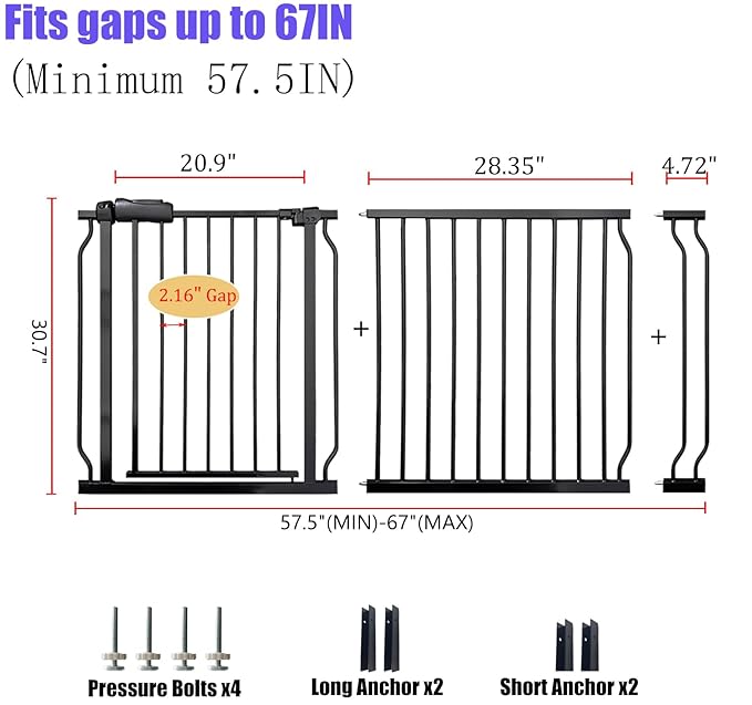 Extra Wide 62-67 Inch Baby Gates - Image 2