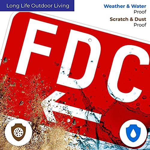 FDC Left Arrow Sign, Red Background, - Image 3
