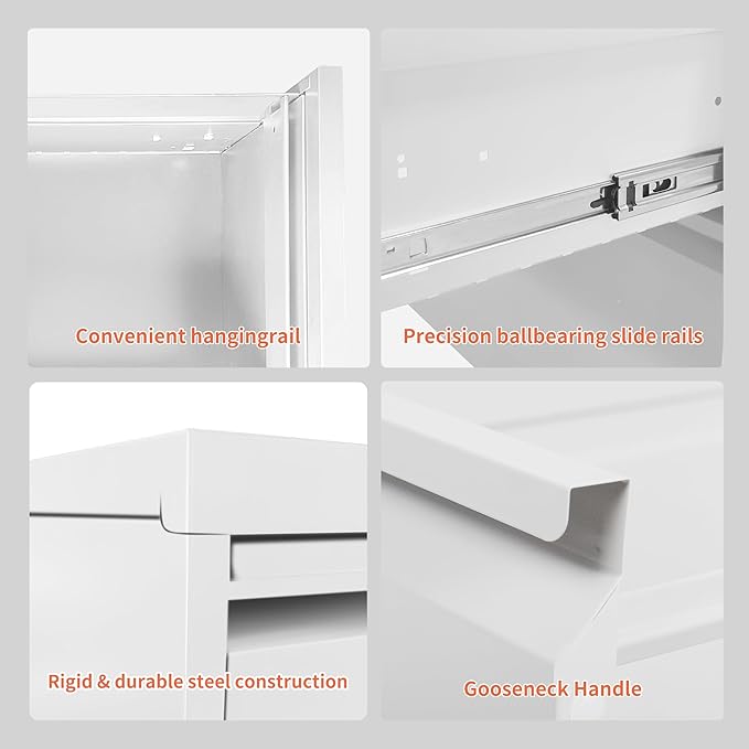 4 Drawer Locking File Cabinet - Image 7