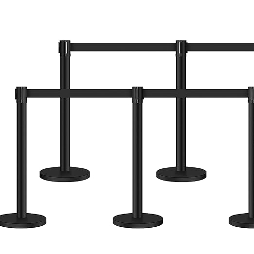 6-Pack Black Stanchion Posts by Unknown