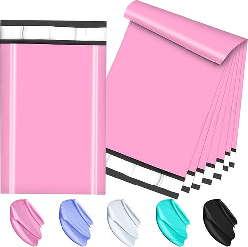 120PC Poly Mailers 6x9 Inch Pink Shipping Envelopes Bags Shipping Bags by JollyTrip