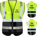 YOWESHOP High Visibility Safety Vest Custom Your Logo Protective Workwear 5 by YOWESHOP