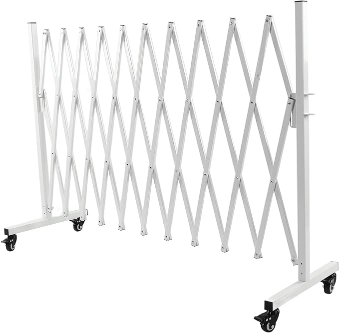 Metal Expandable Barricade Gate, Aluminum Folding Mobile Safety Barrier 130in - Image 6