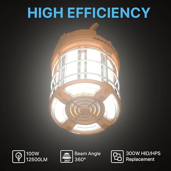 HYPERLITE LED Temporary Work Light 100W 12500LM 300W HID/HPS 5000K, Portable - Image 6