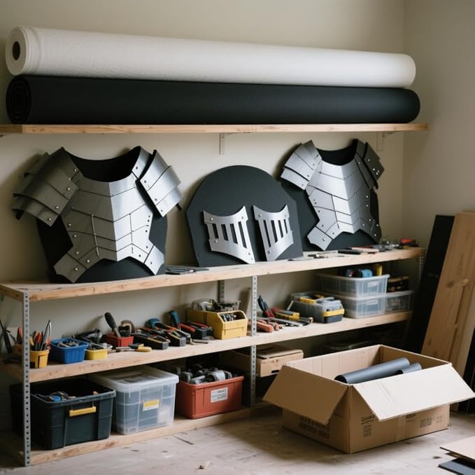 AMZQNART EVA Foam 6mm, Cosplay Foam 16x59 inch Black, High Density 90 kg/m³ - Image 6