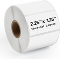 2.25"x 1.25" Direct Thermal Labels-Perforated Barcodes, Shipping Label Paper by LuckyGuard