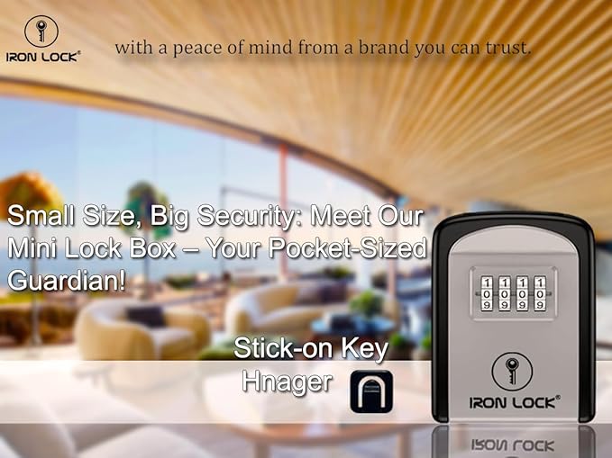 Iron Lock® Wall Mount Key Lock Box – Waterproof Heavy Duty Metal Lock Box - Image 8