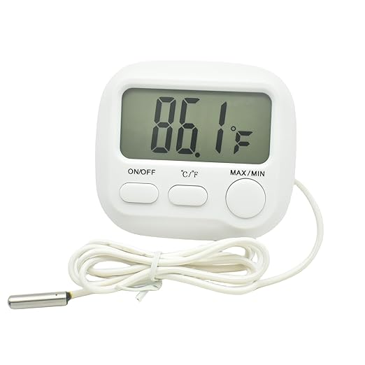 Small Digital Thermometer ON/Off Switch Indoor/Outdoor Meter Gauge by Bytiyar
