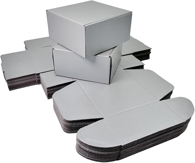 10 Pcs 9.8 x 9.8 x 4 inches Large Size Corrugated Cardboard Gift Boxes - Image 4