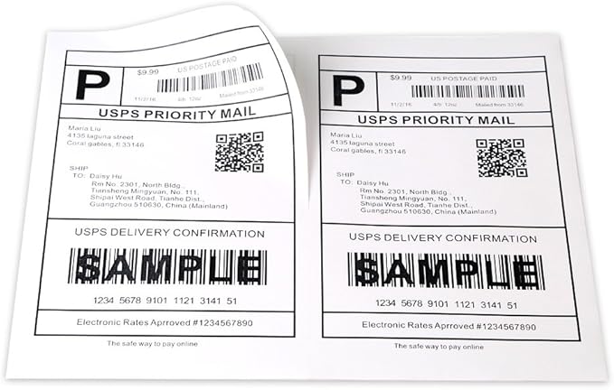 Half Sheet Self Adhesive Shipping Labels - Image 5