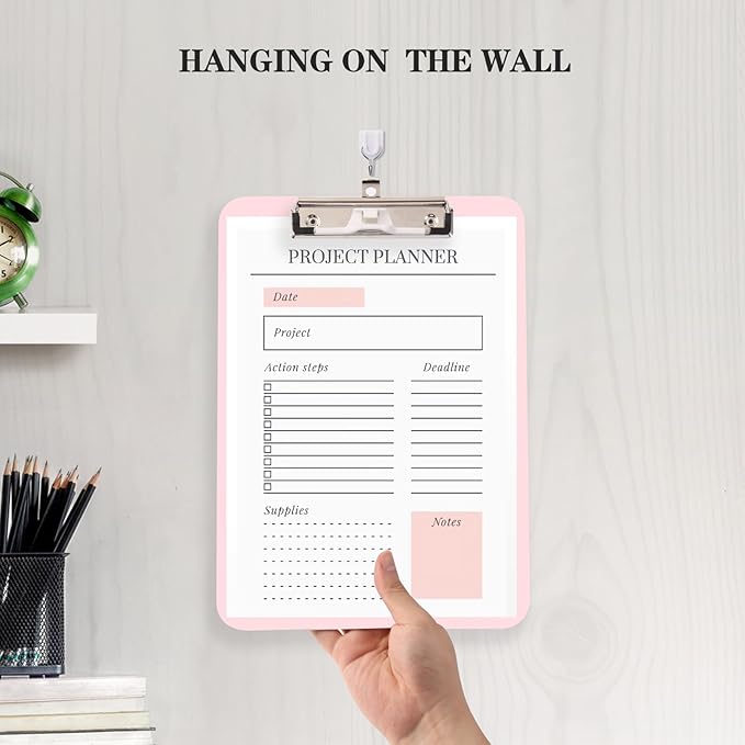 4 PCS Pastel Colored Clipboards, Plastic Clipboard - Image 6