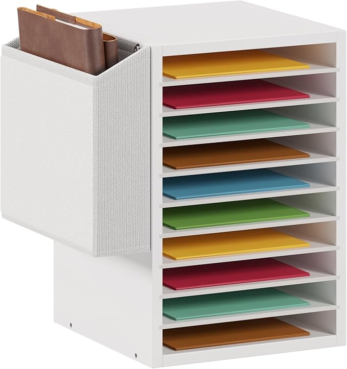 Office Mail Sorter, Wooden Paper Organizer by Unionly