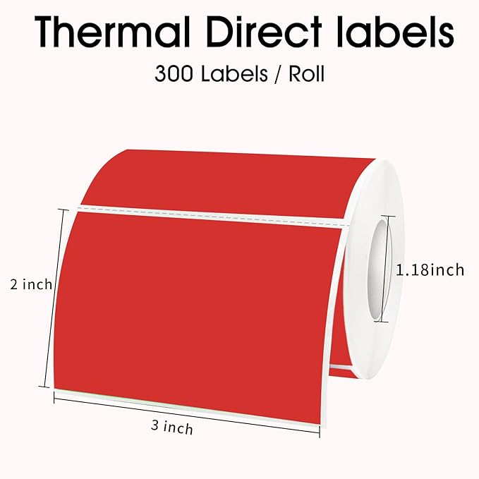 STARLIBOO 3x2 inch Color Direct Thermal Label Stickers - Image 2