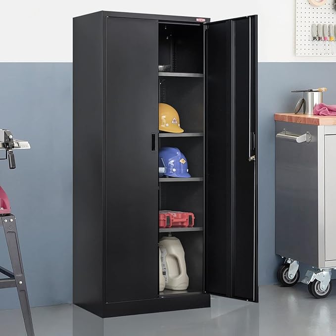 BESFUR Metal Storage Cabinet, Adjustable Shelves and Locking Doors - Image 7
