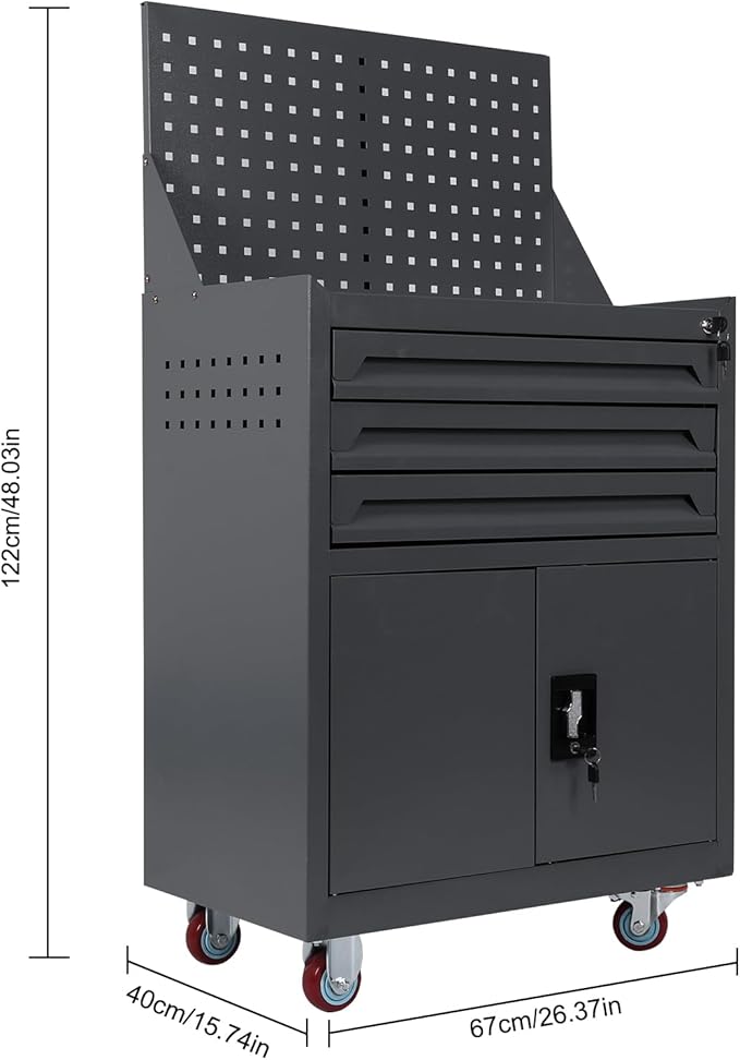 Rolling Tool Chest with Drawers Tool Storage Cabinet Auto Repair Tool Cart - Image 3