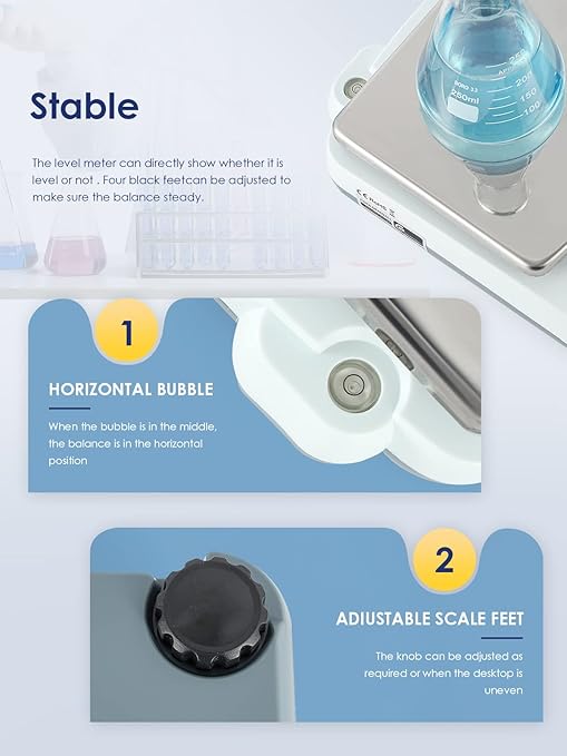 CGOLDENWALL Lab Scale 5000gX0.01 Gram High Precision Laboratory Balance - Image 7
