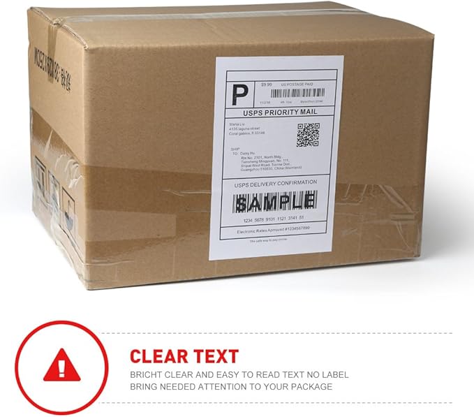 Half Sheet Self Adhesive Shipping Labels - Image 4