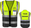 YOWESHOP High Reflective Visibility Safety Vest Custom Your Logo Safety Workwear by YOWESHOP