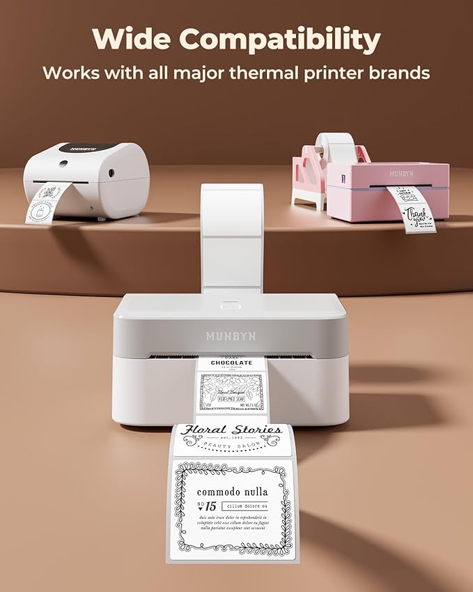 MUNBYN 2"x2" Square Thermal Labels, Compatible - Image 3