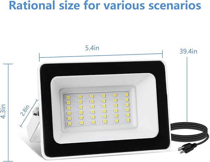 UFOND 3000 Lumen LED Flood Lights, Outdoor Waterproof Security Lights, 30W - Image 3