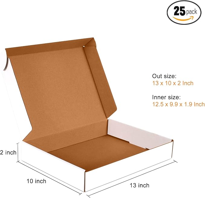 13x10x2 inch Small Shipping Boxes Set of 25 - Image 4
