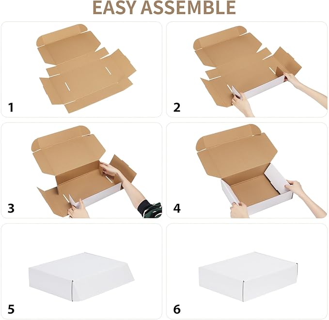 RLAVBL 6x6x2 Shipping Boxes Set of 50, Mailer Box - Image 5