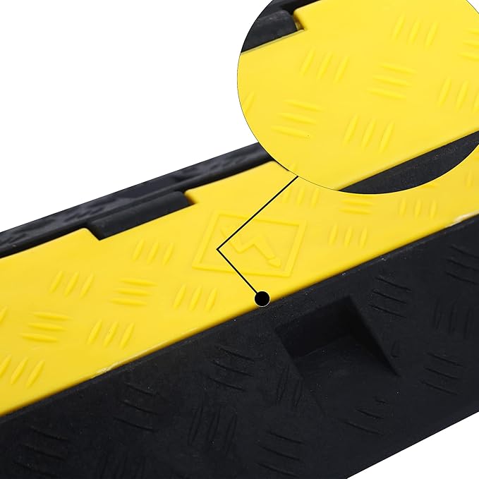 Cable Ramp Cable Protector Ramps Wire Hose Protective 2 Channel Traffic Rubber - Image 6