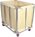 Laundry Cart for Commercial/Home, 12 Bushels Heavy Duty Large Stainless Steel by LORQING