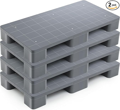 2 Pcs Plastic Pallet for Basement Storage Easy Stack Lightweight Floor Pallet by Vercraft