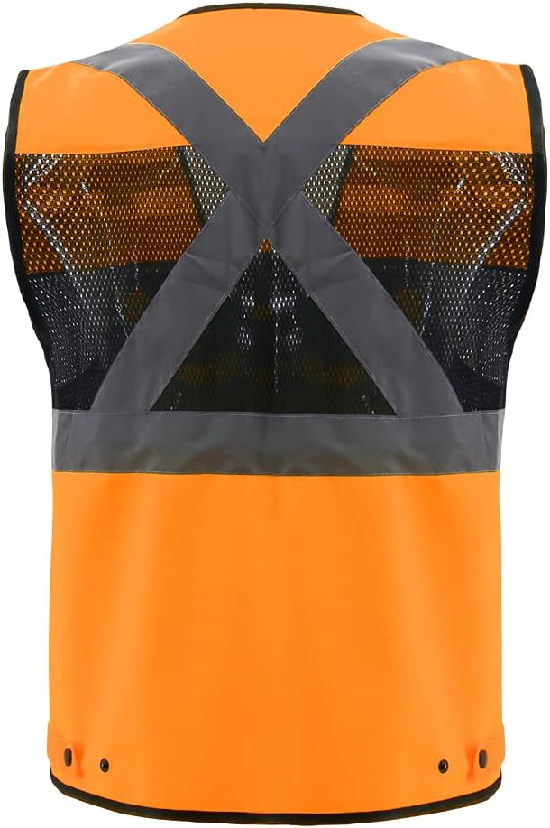 Safety Vest High Visibility Reflective Construction Vest - Image 2