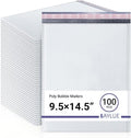 White 9.5x14.5 Inch Poly Bubble Mailers #4 | Self Seal Large Padded Envelopes | by BAYLUE