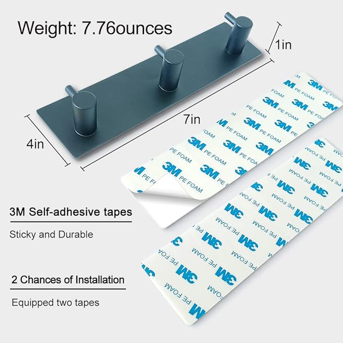 Key Holder for Wall with 2 Self-Adhesive Tapes, No Damage Key Holder Rack for - Image 6