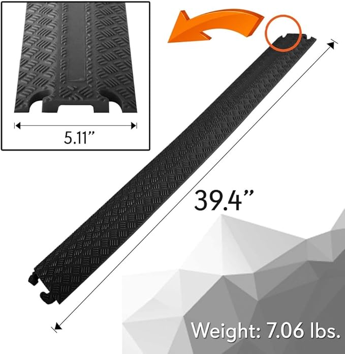 Pyle Durable Cable Protection Ramp Cover - Image 7