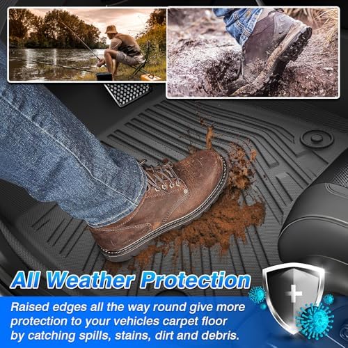 Cartist Floor Mats & Cargo Liner Fit for Toyota Highlander (Non-Hybird) 2008-2013 Accessories All Weather Cargo Liners Carpet Protection - Image 4